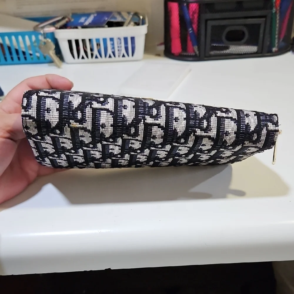 Dior Monogram Black and Cream Wallet